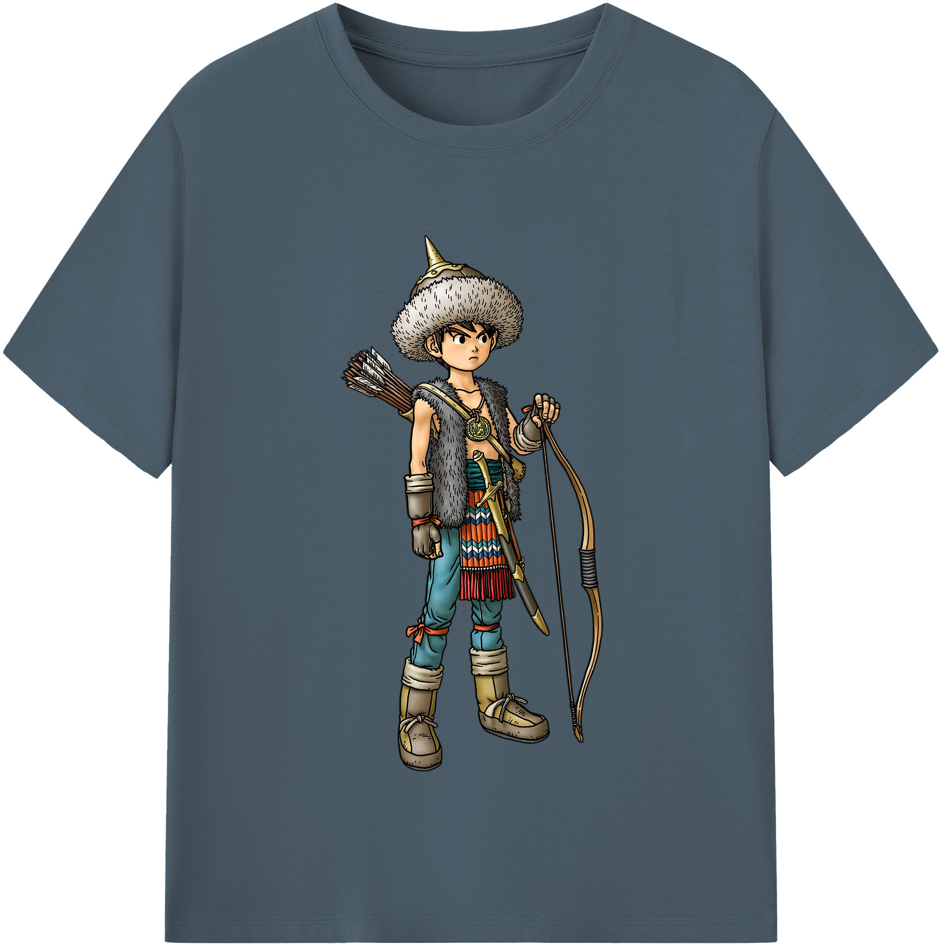 （画像用） ドラゴンクエスト Doragon Kuesuto Dragon Quest 綿100％半袖Tシャツ（フロントプリント）